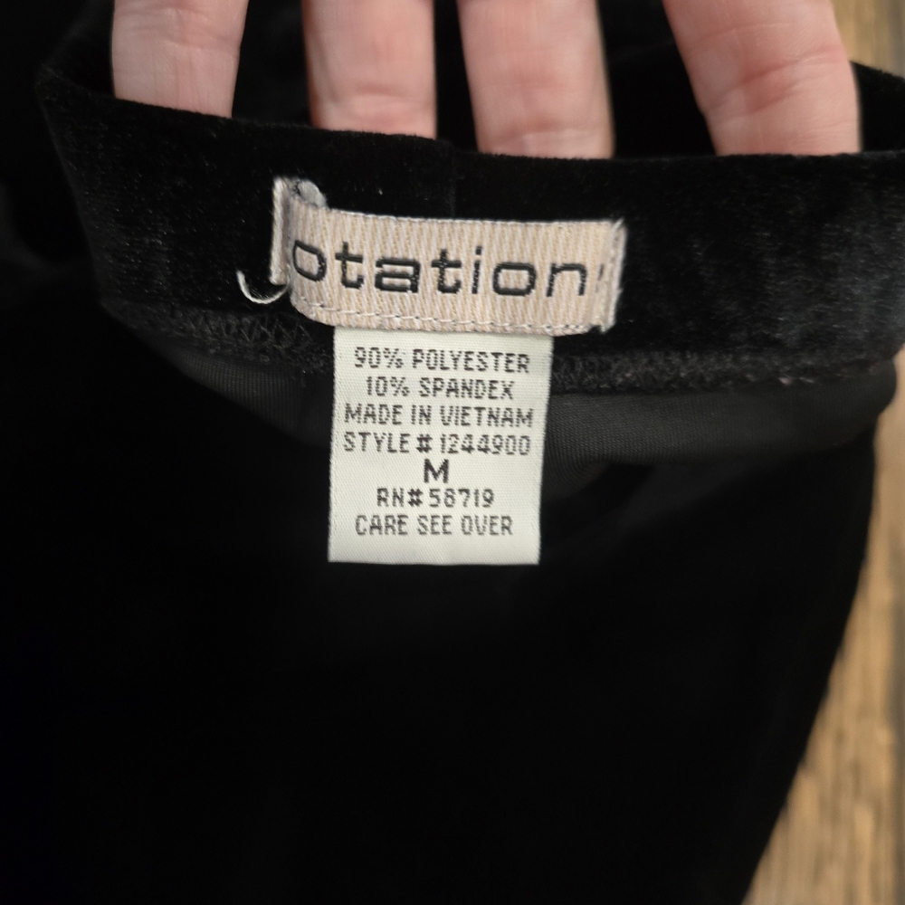 🌟7/25$ 90s NOTATION Wide Leg Velour Pant - Picture 4 of 5